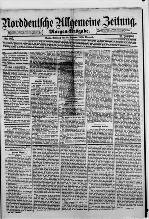 Norddeutsche allgemeine Zeitung vom 30.12.1885