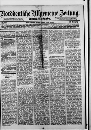 Norddeutsche allgemeine Zeitung vom 30.12.1885