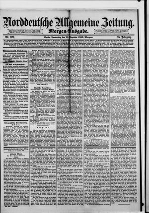 Norddeutsche allgemeine Zeitung vom 31.12.1885