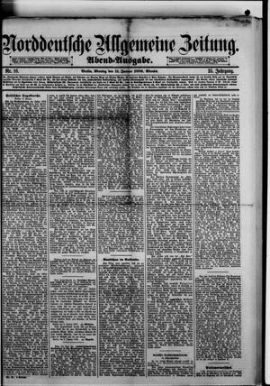 Norddeutsche allgemeine Zeitung on Jan 11, 1886