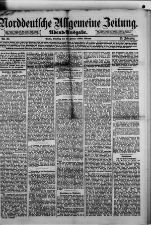 Norddeutsche allgemeine Zeitung vom 19.01.1886