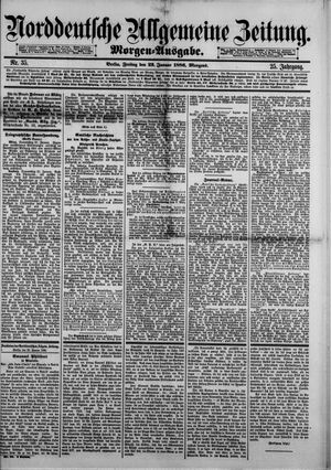 Norddeutsche allgemeine Zeitung vom 22.01.1886