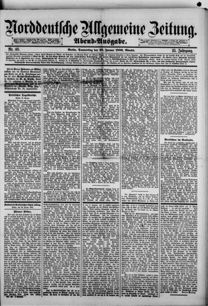 Norddeutsche allgemeine Zeitung vom 28.01.1886