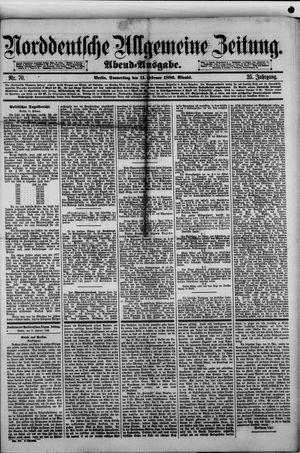 Norddeutsche allgemeine Zeitung vom 11.02.1886