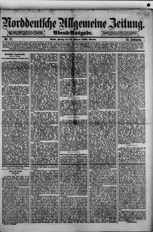Norddeutsche allgemeine Zeitung vom 12.02.1886