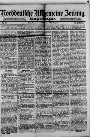 Norddeutsche allgemeine Zeitung vom 13.02.1886