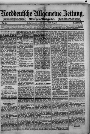 Norddeutsche allgemeine Zeitung on Feb 20, 1886