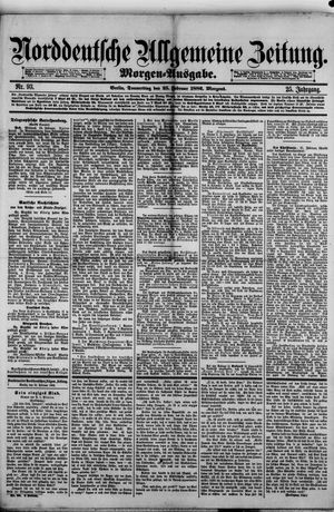 Norddeutsche allgemeine Zeitung vom 25.02.1886
