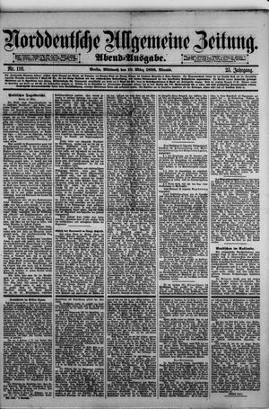 Norddeutsche allgemeine Zeitung on Mar 10, 1886