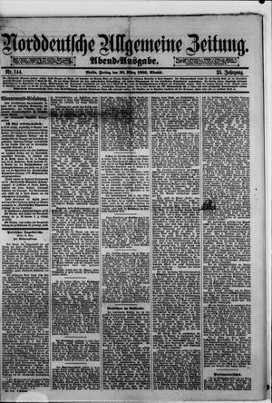 Norddeutsche allgemeine Zeitung on Mar 26, 1886