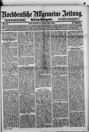Norddeutsche allgemeine Zeitung vom 17.04.1886