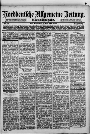 Norddeutsche allgemeine Zeitung on Apr 24, 1886