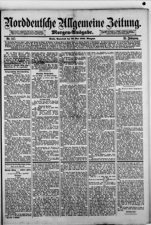 Norddeutsche allgemeine Zeitung vom 29.05.1886