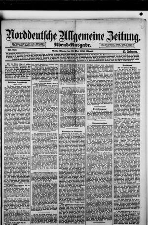 Norddeutsche allgemeine Zeitung vom 31.05.1886