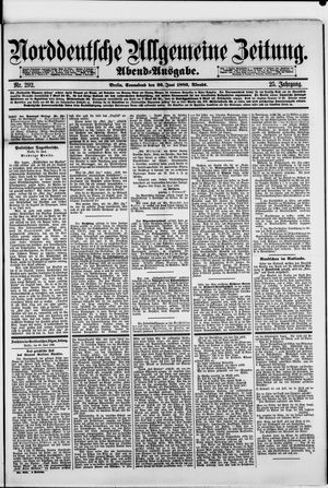 Norddeutsche allgemeine Zeitung on Jun 26, 1886