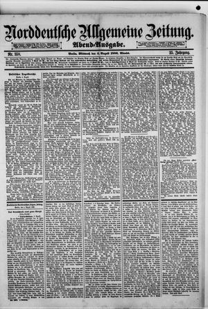 Norddeutsche allgemeine Zeitung on Aug 4, 1886