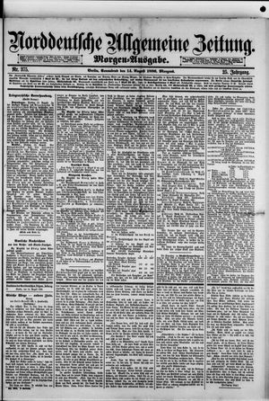 Norddeutsche allgemeine Zeitung vom 14.08.1886