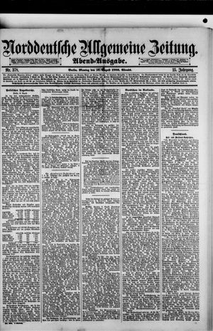 Norddeutsche allgemeine Zeitung vom 16.08.1886