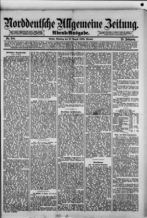 Norddeutsche allgemeine Zeitung vom 17.08.1886