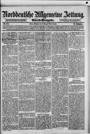 Norddeutsche allgemeine Zeitung on Aug 18, 1886