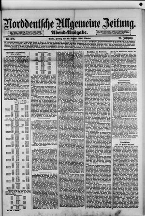 Norddeutsche allgemeine Zeitung vom 20.08.1886