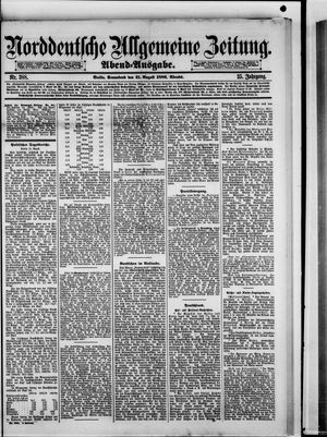 Norddeutsche allgemeine Zeitung vom 21.08.1886