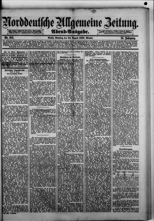 Norddeutsche allgemeine Zeitung vom 24.08.1886
