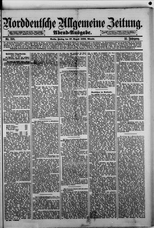 Norddeutsche allgemeine Zeitung vom 27.08.1886