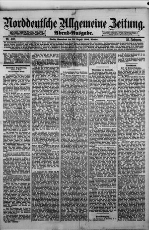 Norddeutsche allgemeine Zeitung vom 28.08.1886