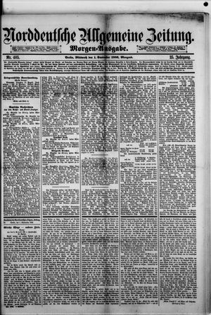 Norddeutsche allgemeine Zeitung on Sep 1, 1886