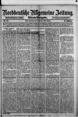 Norddeutsche allgemeine Zeitung vom 09.09.1886