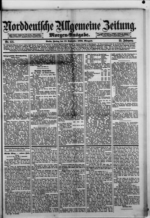 Norddeutsche allgemeine Zeitung vom 10.09.1886