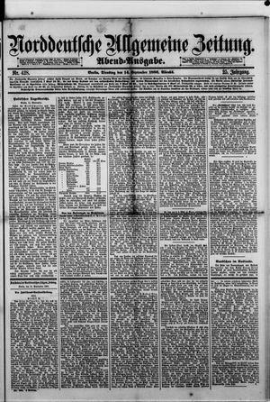 Norddeutsche allgemeine Zeitung vom 14.09.1886