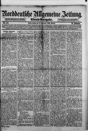 Norddeutsche allgemeine Zeitung vom 17.09.1886