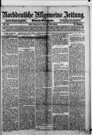 Norddeutsche allgemeine Zeitung vom 21.09.1886
