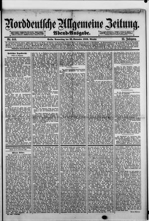 Norddeutsche allgemeine Zeitung vom 23.09.1886