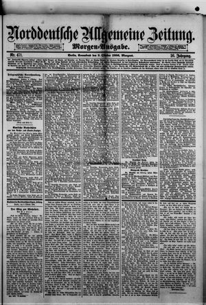Norddeutsche allgemeine Zeitung on Oct 9, 1886