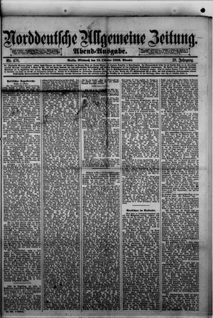 Norddeutsche allgemeine Zeitung vom 13.10.1886