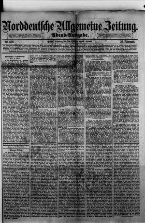 Norddeutsche allgemeine Zeitung vom 26.10.1886