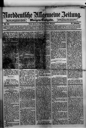 Norddeutsche allgemeine Zeitung vom 29.10.1886