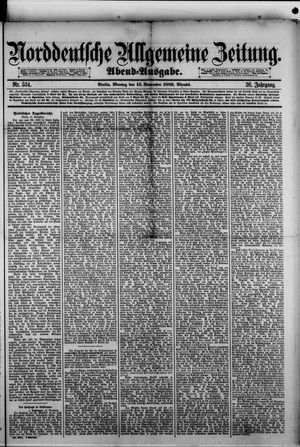 Norddeutsche allgemeine Zeitung vom 15.11.1886