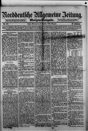 Norddeutsche allgemeine Zeitung vom 17.11.1886