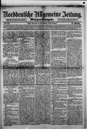 Norddeutsche allgemeine Zeitung vom 20.11.1886