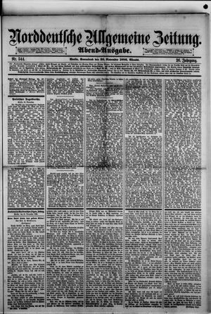Norddeutsche allgemeine Zeitung vom 20.11.1886
