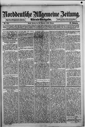 Norddeutsche allgemeine Zeitung vom 26.11.1886