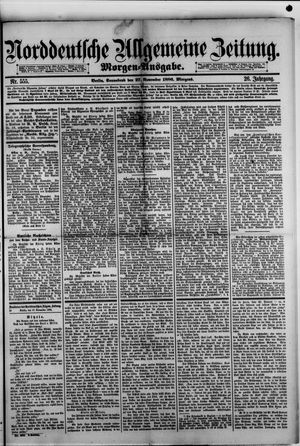 Norddeutsche allgemeine Zeitung on Nov 27, 1886