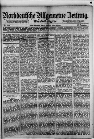 Norddeutsche allgemeine Zeitung vom 27.11.1886