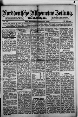 Norddeutsche allgemeine Zeitung vom 29.11.1886