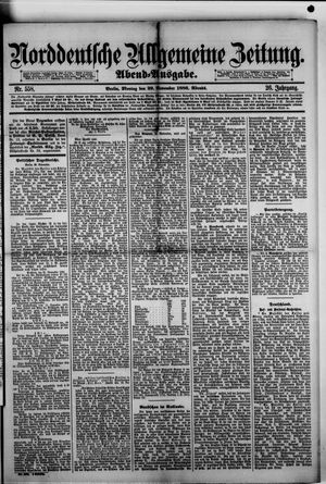 Norddeutsche allgemeine Zeitung vom 29.11.1886