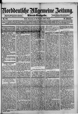 Norddeutsche allgemeine Zeitung vom 23.12.1886